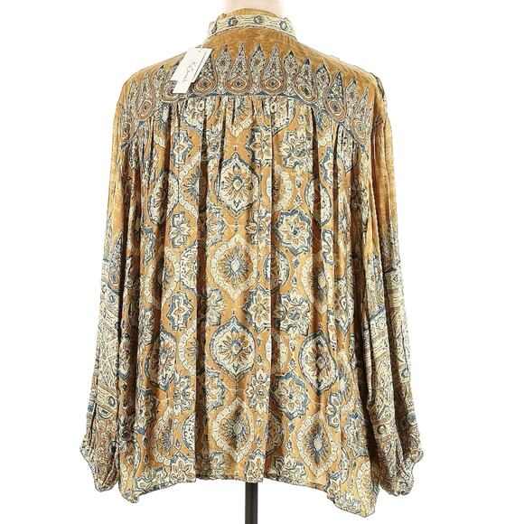 Mes Demoiselles Macadonie Silky Oversized Peasant Blouse M 6/8 NWT $275 - Picture 8 of 13